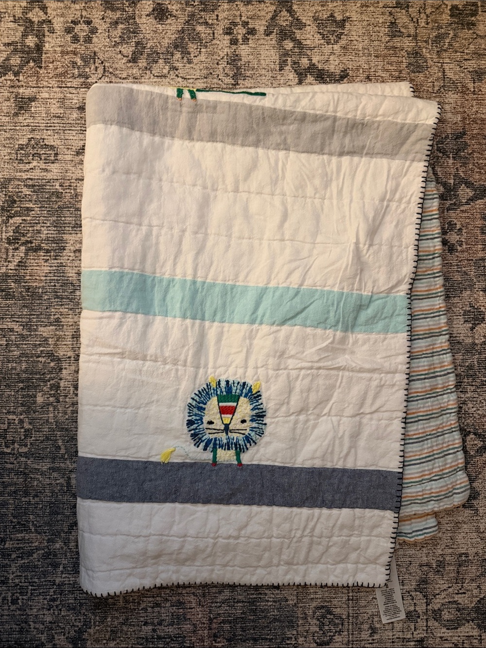 Pottery Barn Kids Colby Animal Crib/Toddler Quilt
